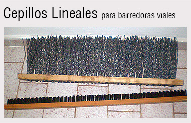 Cepillos lineales para barredoras viales